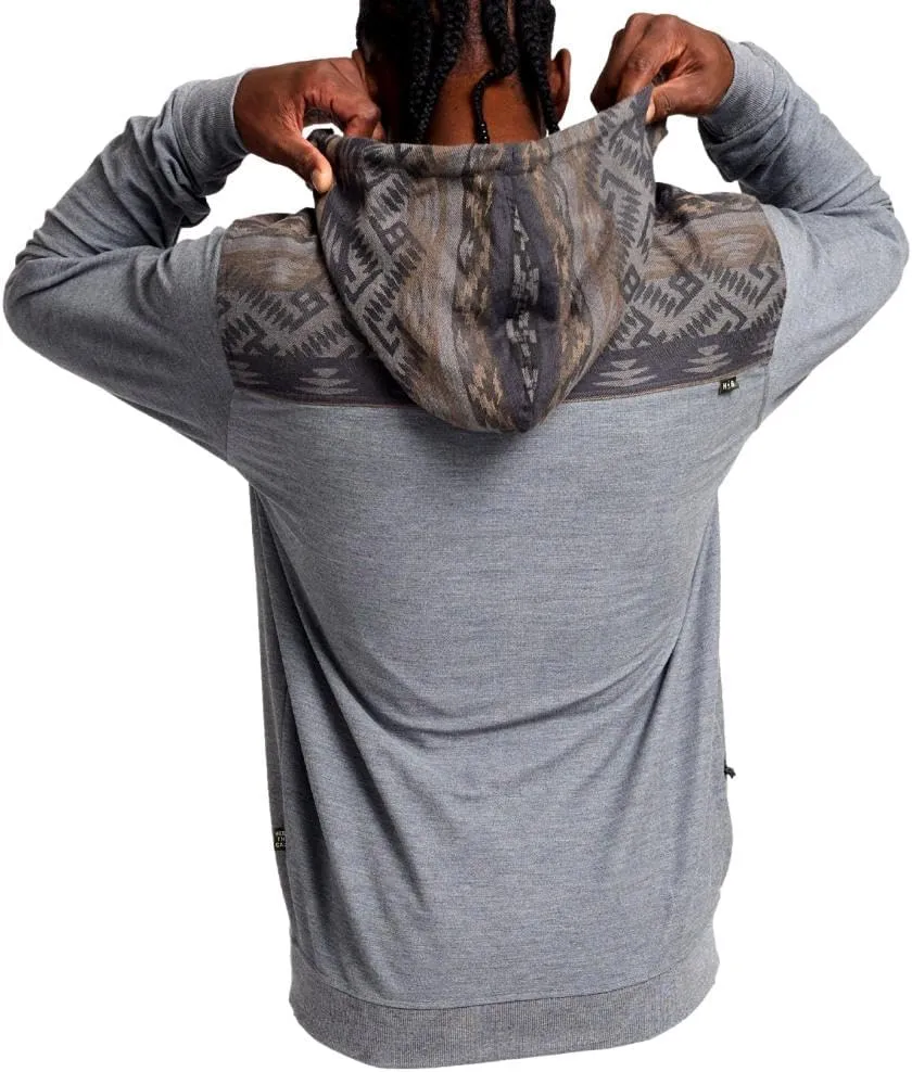 Howler Bros Men's Shaman Hoodie, Deep Grey/Herrador Jacquard