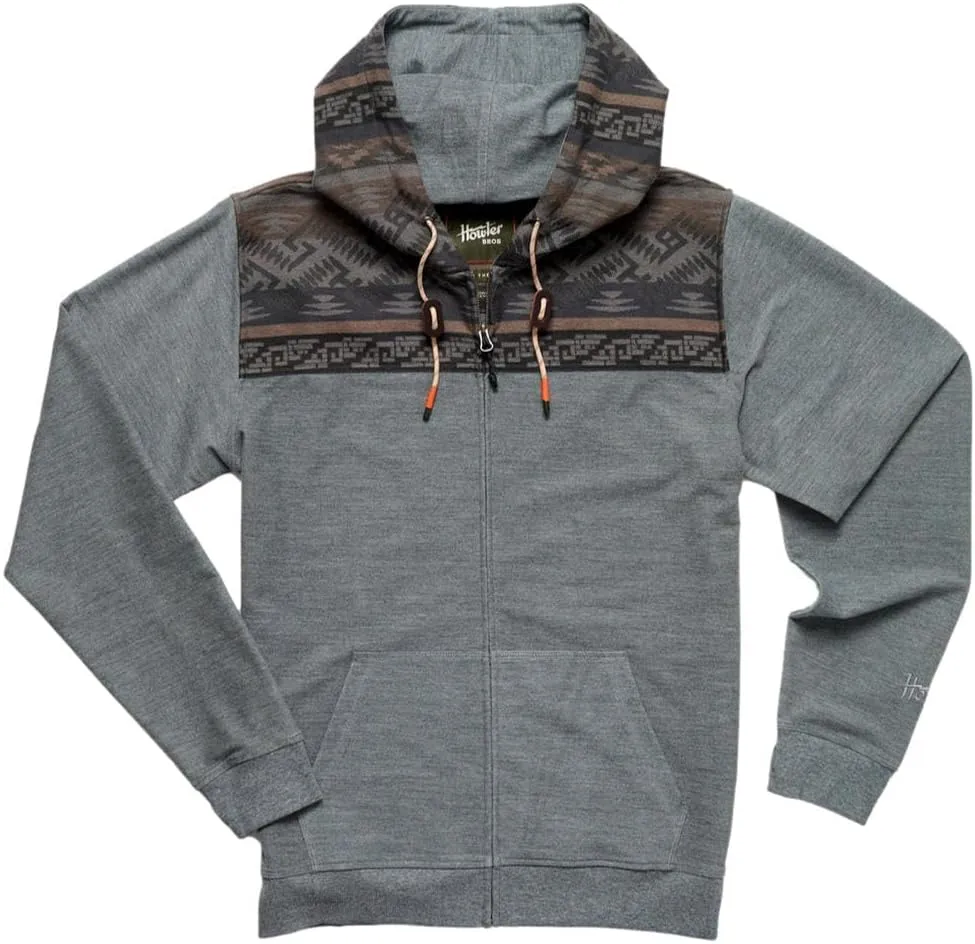 Howler Bros Men's Shaman Hoodie, Deep Grey/Herrador Jacquard