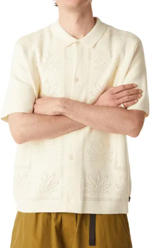 HUF Plantlife Perforated Knit Shirt - Natural - MD