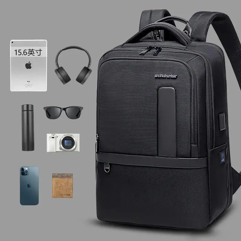 Hunter 16 Inch Expandable Laptop Backpack Water Repellent School Office Travel Day Pack with Built in USB port, B00490