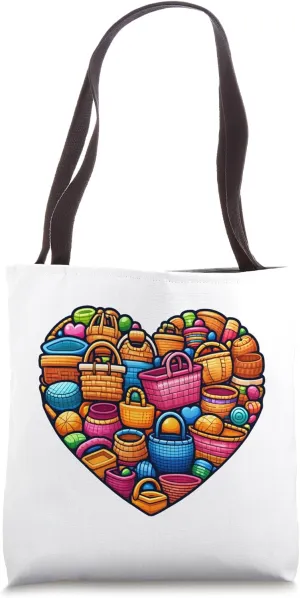 I Love Basket Weaving Weaver Baskets Design Weaving Tote Bag