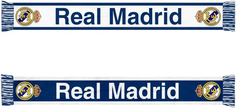 Icon Sports Officially Licensed Real Madrid CF Reversible Soccer Scarf, Premium Acrylic Unisex Soccer Gear
