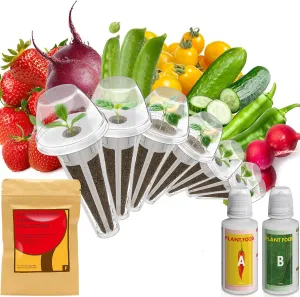 inbloom Fruit Seed Pod Kit for AeroGarden, Ahopegarden, GARDENCUBE, MUFGA, iDoo Hydroponics Growing System, 7-Pods (350  Seeds Include Strawberry, Tomato, Cucumber, Pea, Ruby Queen Beet)