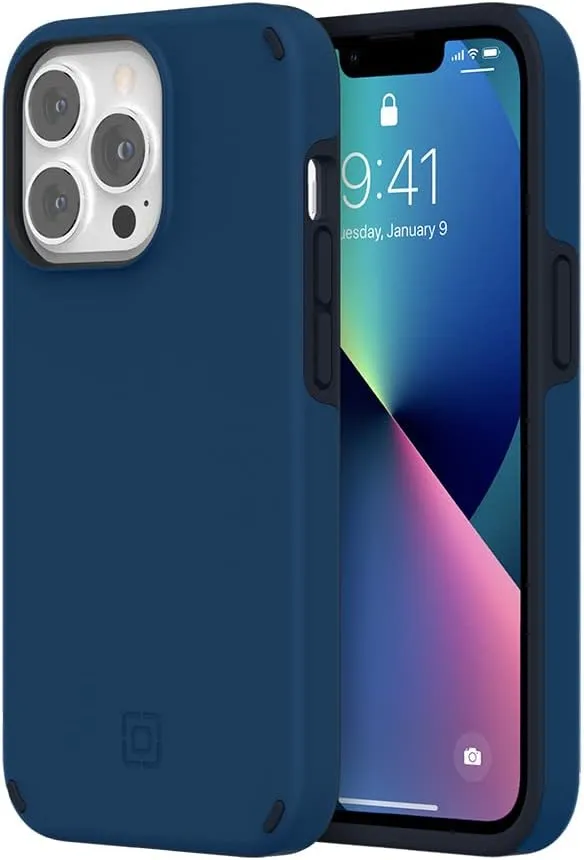 Incipio Duo Case for iPhone 13 Pro (6.1") – Magsafe & Wireless Charging Compatible, Slim Dual-Layer Protective Case with 12ft Drop Protection, Shock-Absorbing, Scratch-Resistant Cover - Denim Blue