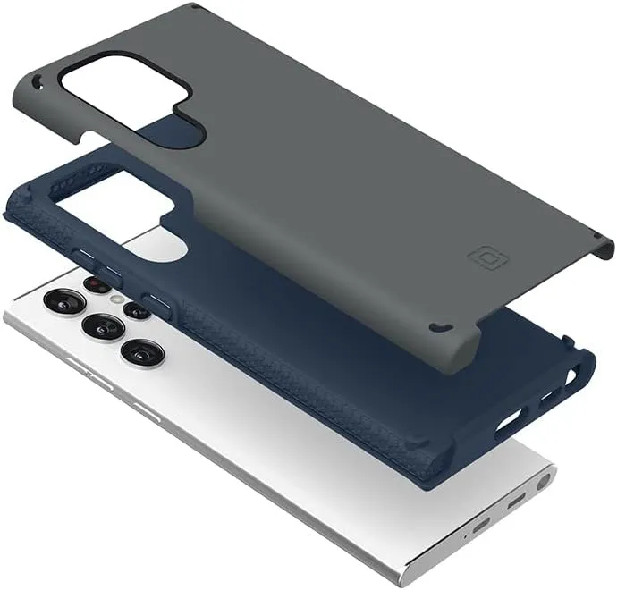 Incipio Duo Protective Case Compatible with Samsung Galaxy S22 Ultra 5G - Slate Gray/Moonlit Blue - SA-2020-GRBL
