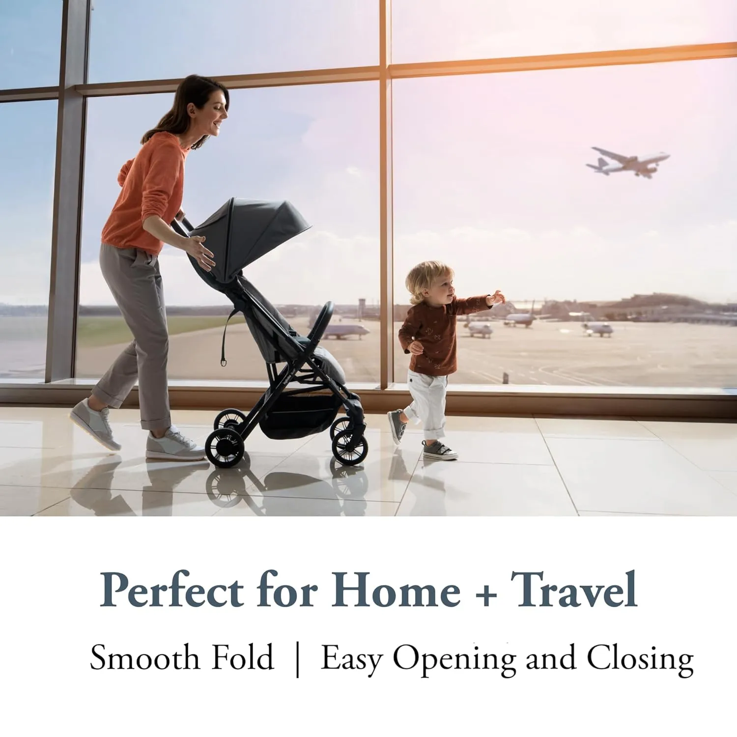 Inglesina Quid Stroller - Elephant Gray - Ultra Compact Lightweight Travel Stroller, Babies and Toddlers, Airplane Overhead, Foldable, Reclining Seat, Collapsible Canopy, 3 Months - 50 lbs, BPA Free