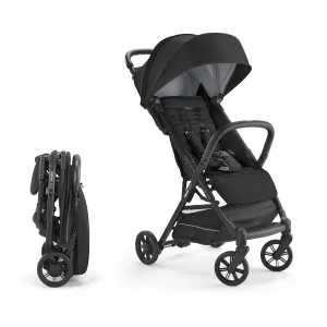 Inglesina Quid Stroller - Puma Black - Ultra Compact Lightweight Travel Stroller for Babies and Toddlers, Airplane Overhead, Foldable, Reclining Seat, Collapsible Canopy, 3 Months - 50 lbs, BPA Free