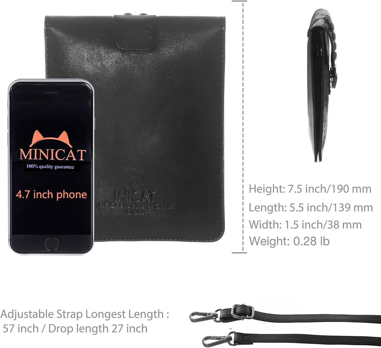 INICAT Small Crossbody Bags for Women Gifts for Teenage Girls Leather Cell Phone Purse