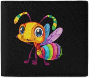 Insect Ant PU Wallet Cute Printed Cash Pocket Bifold Wallet Clutch Purse for Women Men