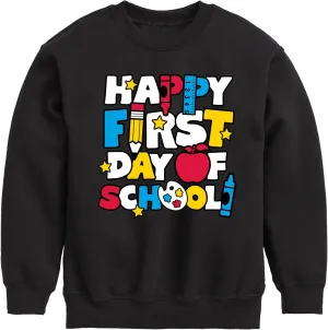 Instant Message - Happy First Day of School - Toddler & Youth Crewneck Fleece Sweatshirt