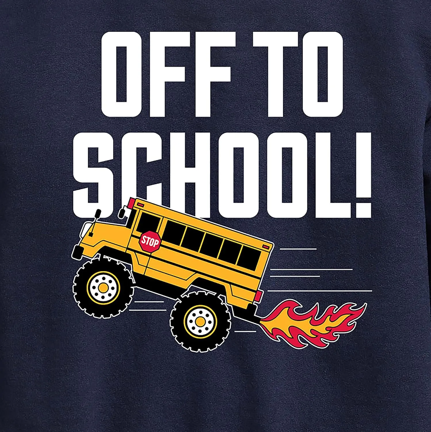 Instant Message - Off to School Bus - Toddler & Youth Crewneck Fleece Sweatshirt