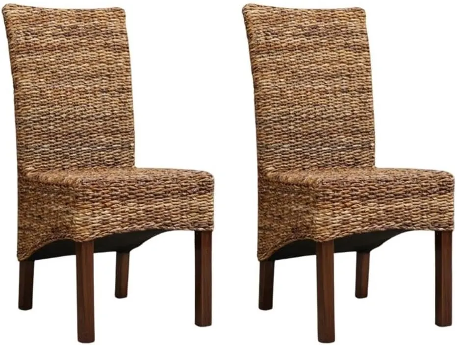 International Caravan Furniture Piece Gaby Woven Banana Dining Chair (Set of 2)