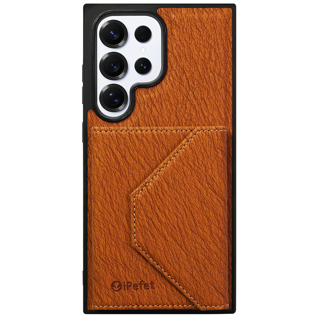 iPefet Leather Wallet With Card Holder Case for Samsung