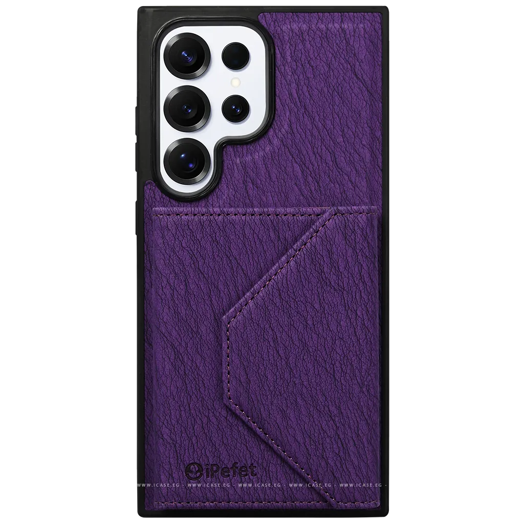 iPefet Leather Wallet With Card Holder Case for Samsung