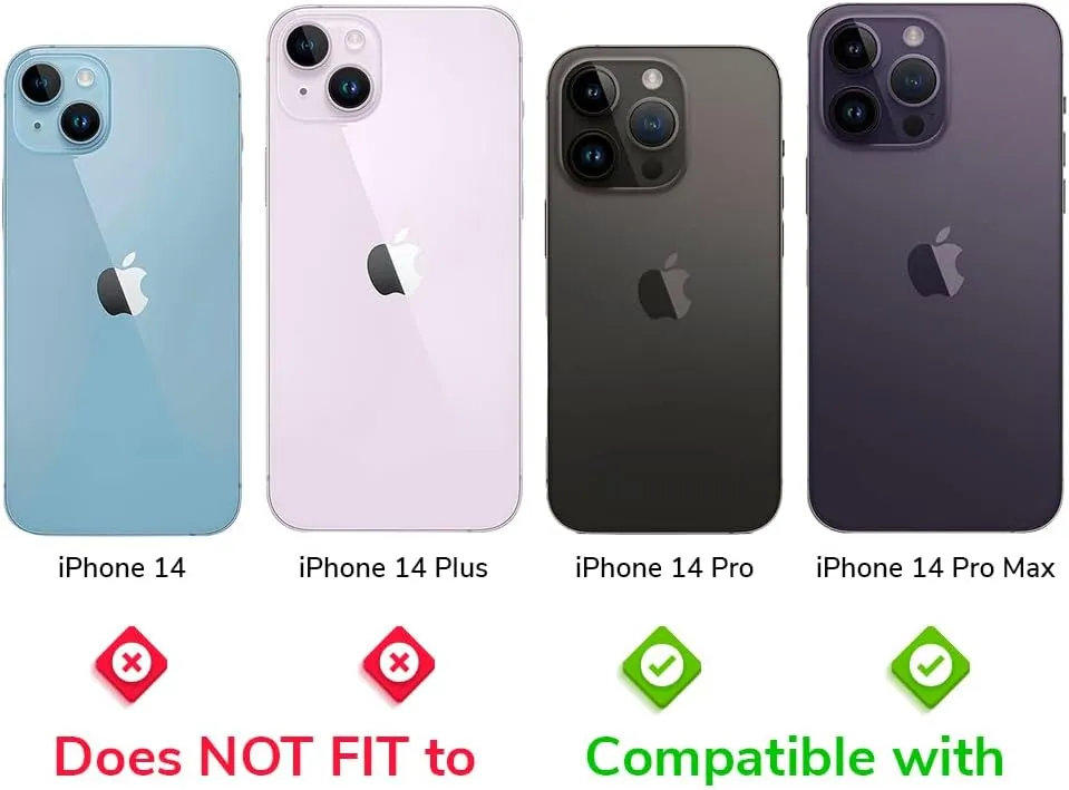 IPG ProLENS Diamond Frame Rhinestones Bling Camera Lens Protector for iPhone 14 Pro - 14 Pro Max Alumina Silicate Tempered Class, HD Clarity, Scratch-Resistant, Individual Lens Cover for 14MaxDIApurp