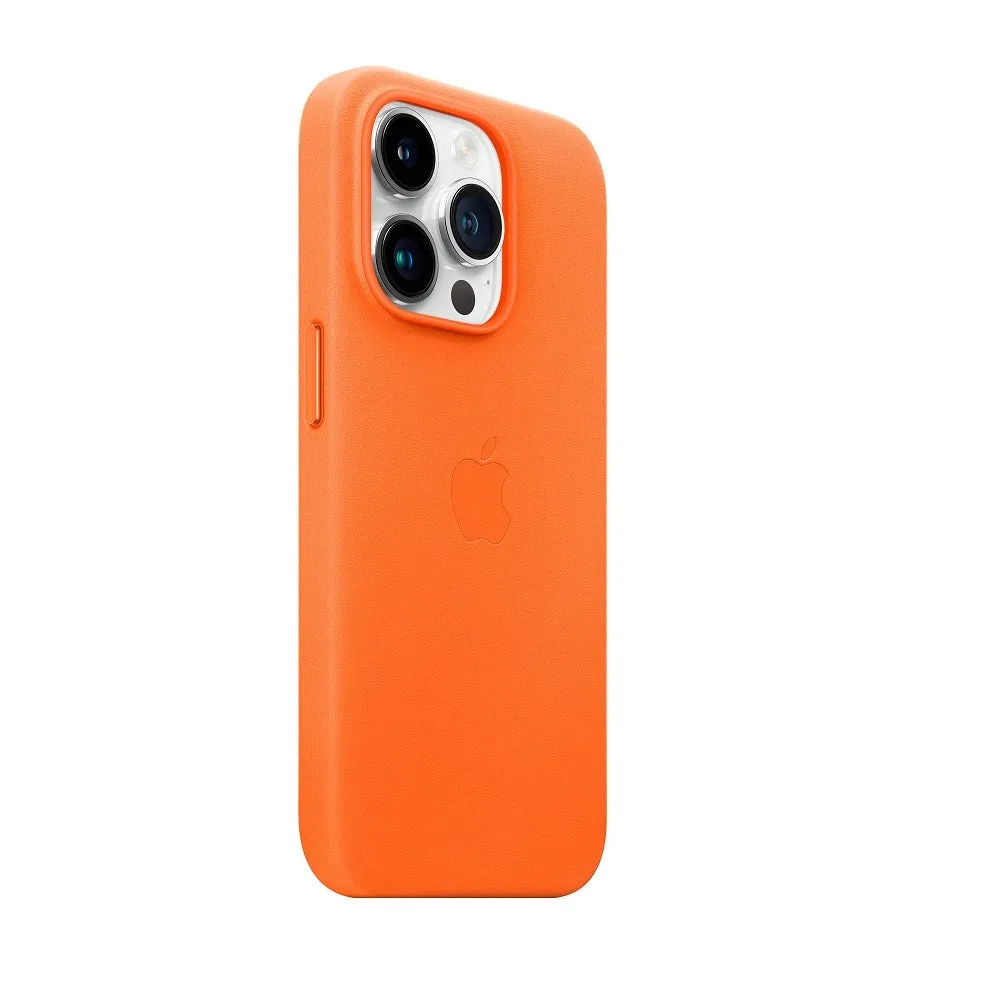 iPhone 14 Pro Leather Case - Orange