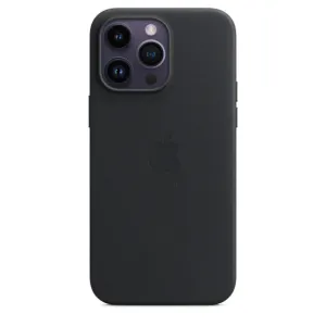 iPhone 14 Pro Leather Case with Camera Protection - Midnight Black / Batalic Blue /California Poppy