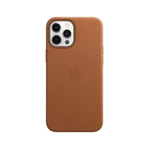 iPhone 15 Leather Magsafe Case With IC Working - Saddle Brown