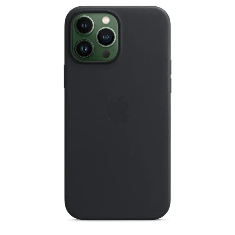 iPhone 15 Pro Leather Case with Magsafe (IC Animation Working) - Black