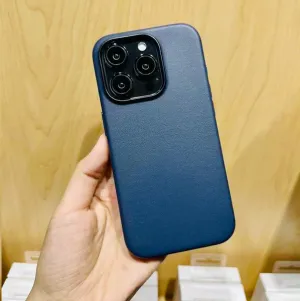 iPhone 15 Pro Max K-doo Noble Collection Leather Case Back Cover - Blue