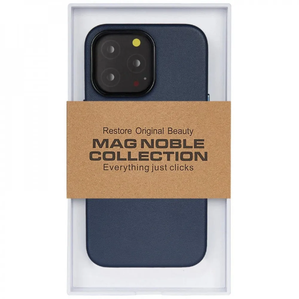 iPhone 15 Pro Max K-doo Noble Collection Leather Case Back Cover - Blue