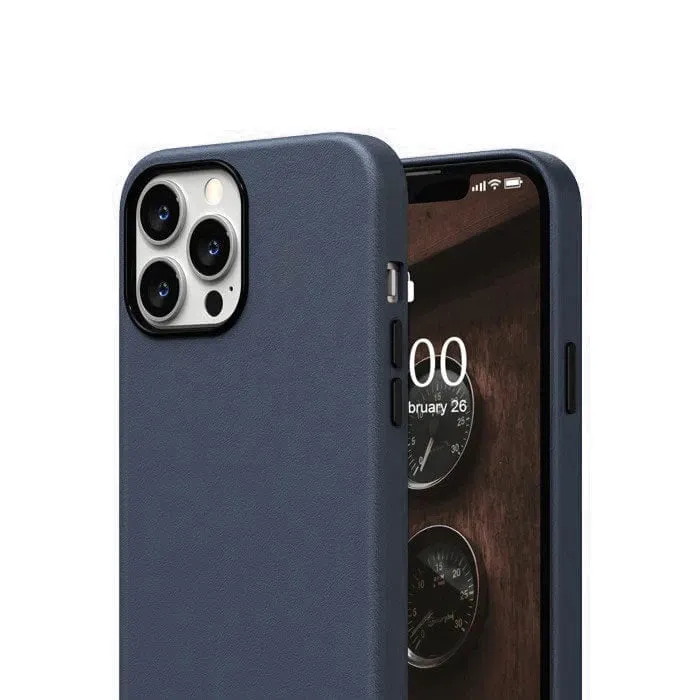 iPhone 15 Pro Max K-doo Noble Collection Leather Case Back Cover - Blue