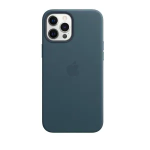 iPhone 15 Pro Max Leather Case With  Magsafe (Animation Working) - Baltic Blue