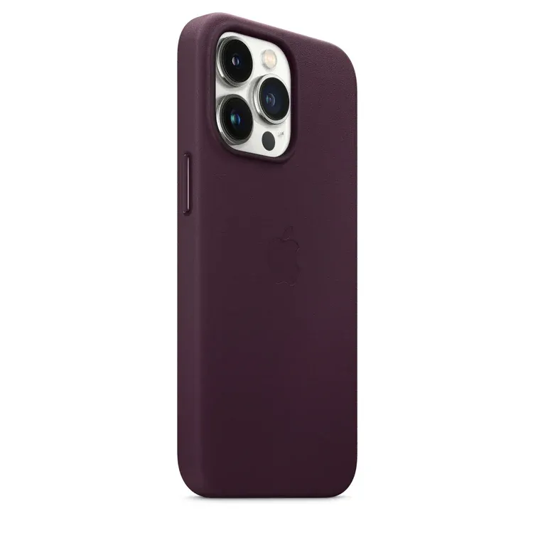 iPhone 15 Pro Max Leather Case with Magsafe (Animation Working) - Deep Purple