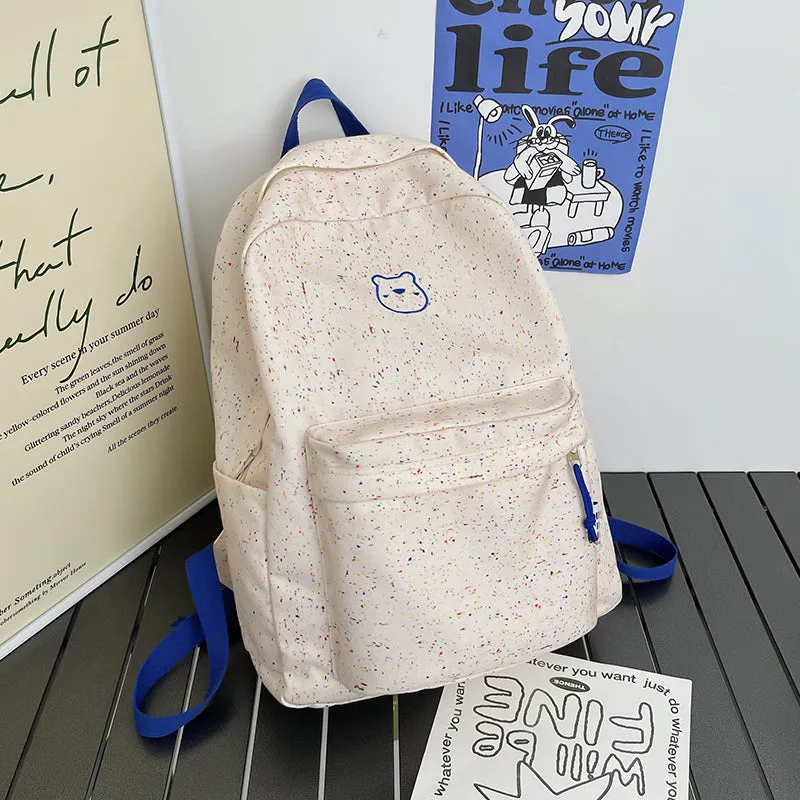 Japanese Simple Style Cartoon Bear Backpack