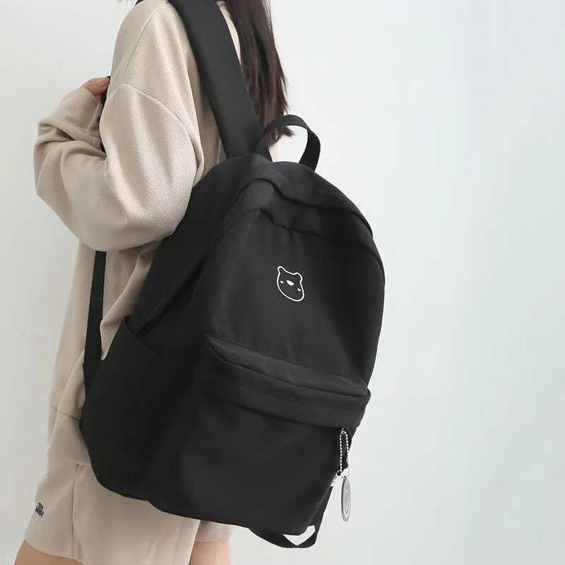 Japanese Simple Style Cartoon Bear Backpack