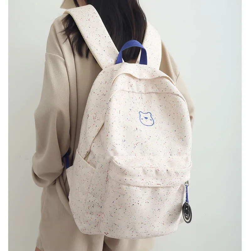 Japanese Simple Style Cartoon Bear Backpack