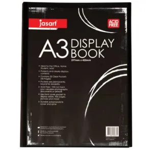 Jasart Prof Display Book w/Insert Spine A3 Black 20 pages