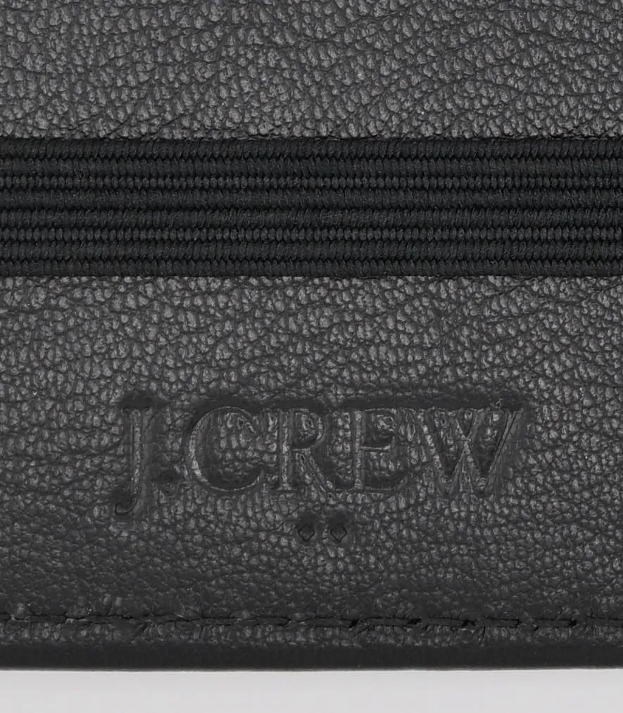 J.Crew Mercantile Men's Leather Magic Wallet (Black Pebbled)