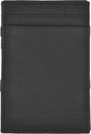 J.Crew Mercantile Men's Leather Magic Wallet (Black Pebbled)