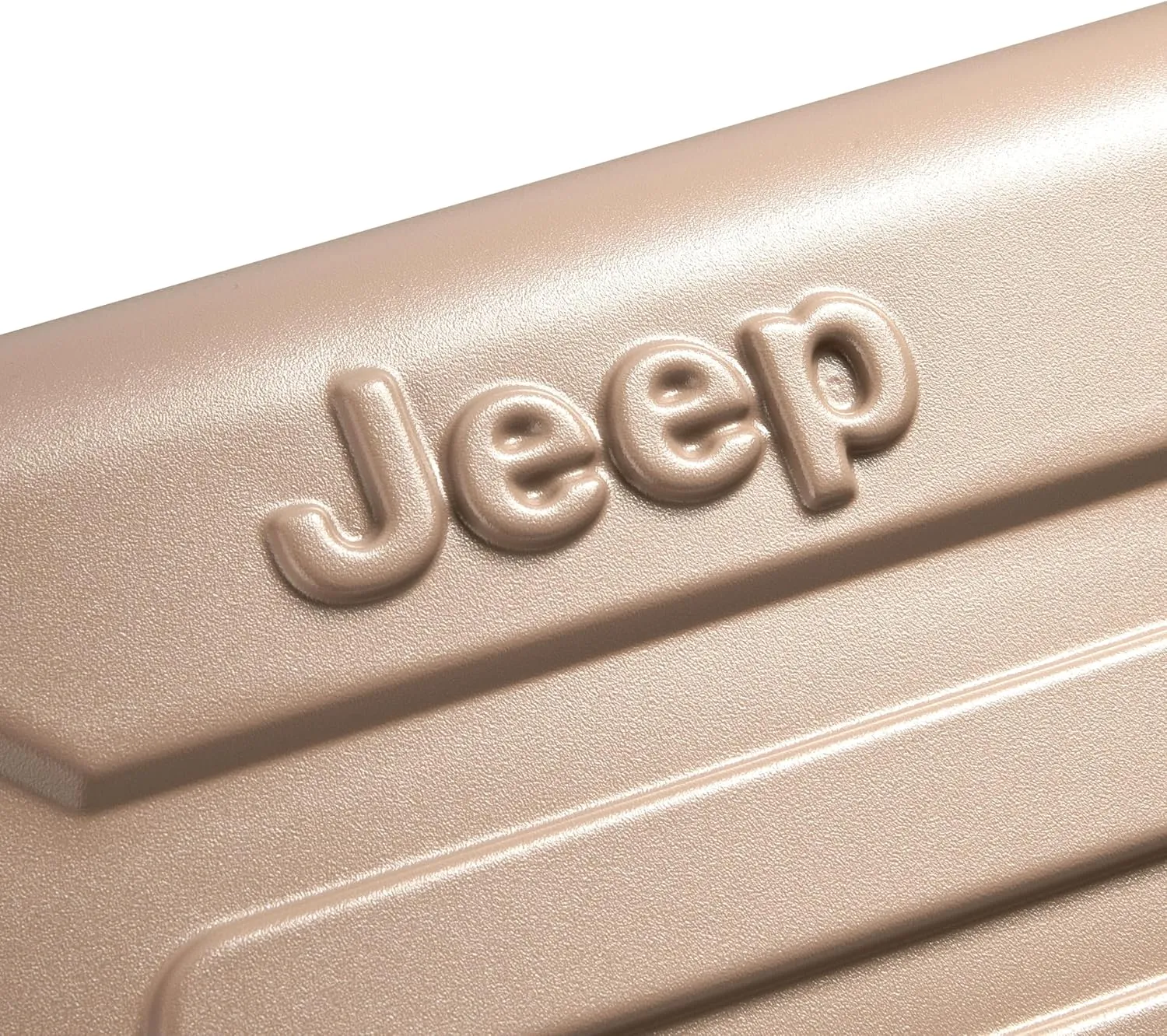 Jeep JH004C Hardside Expandable Luggage with Spinner Wheels, Beige, 2 Piece Set 20/28 Inch