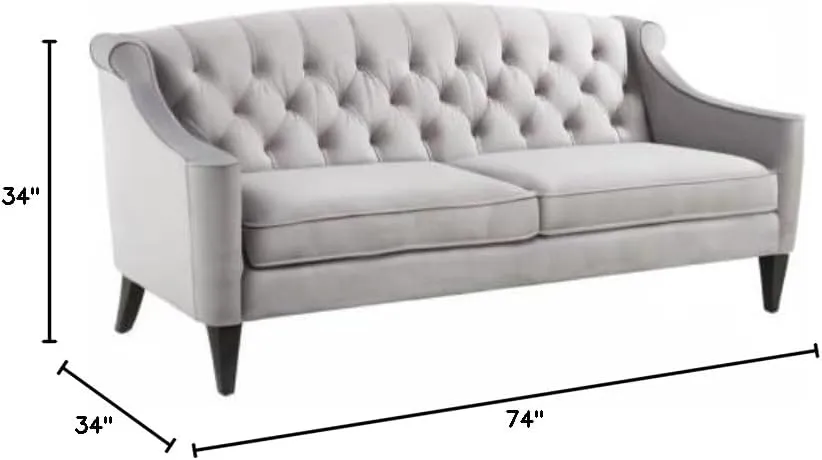 Jennifer Taylor Home Isobella 74" Upholstered Button Tufted Sofa