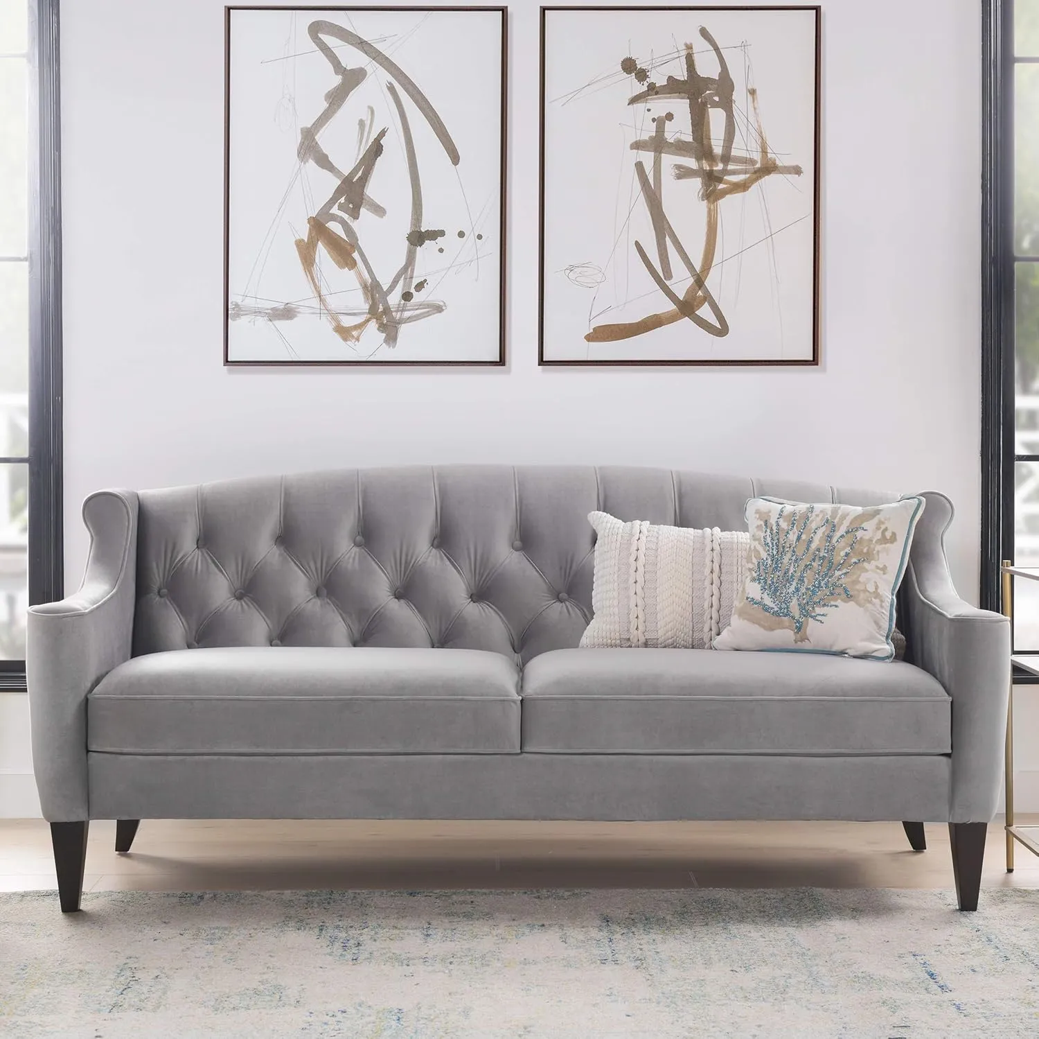 Jennifer Taylor Home Isobella 74" Upholstered Button Tufted Sofa