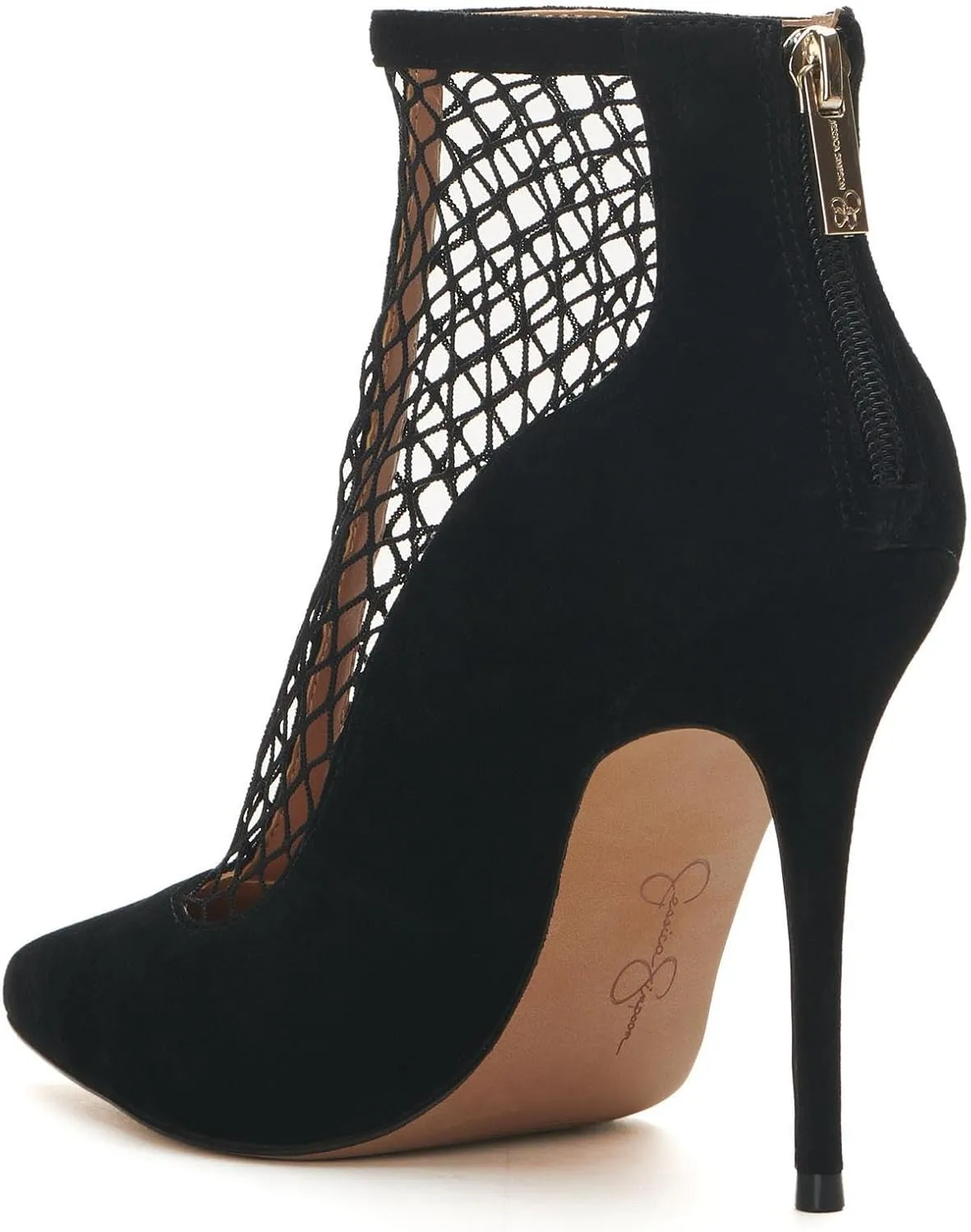 Jessica Simpson Womens Wicasa Zipper Suede Pumps