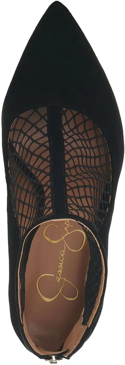 Jessica Simpson Womens Wicasa Zipper Suede Pumps