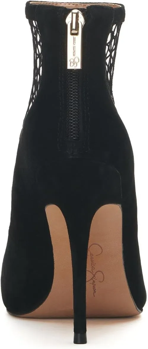Jessica Simpson Womens Wicasa Zipper Suede Pumps