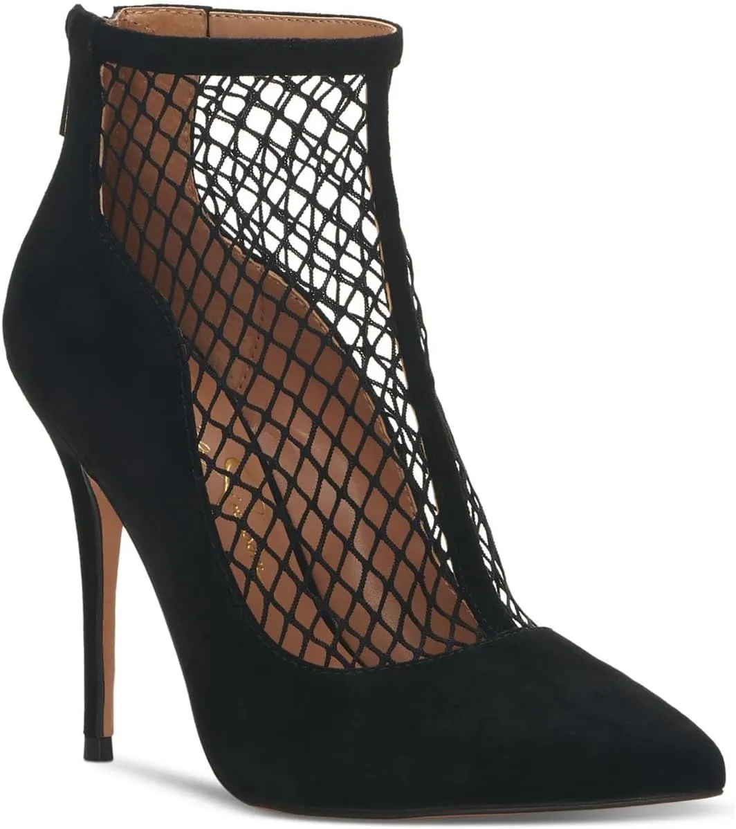 Jessica Simpson Womens Wicasa Zipper Suede Pumps