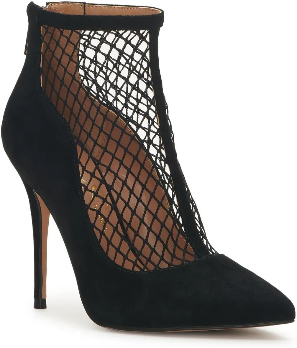 Jessica Simpson Womens Wicasa Zipper Suede Pumps