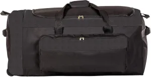 Jetstream Foldable 145L Duffle Bag with Triple Inline Wheels, Large Collapsible Duffel for Camping & Travel, Black