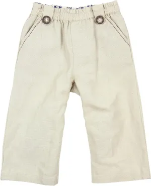 JoJo Maman Bebe Little Boys' Linen Pants Natural