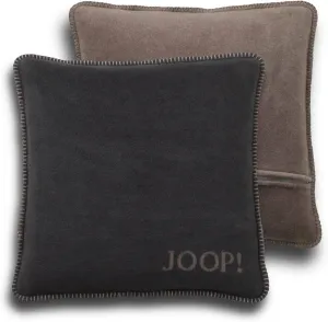 Joop! 651273 Cushion Cover Plain Double-Sided Taupe Anthracite Cotton/Polyacrylic Dimensions: 50 cm x 50 cm