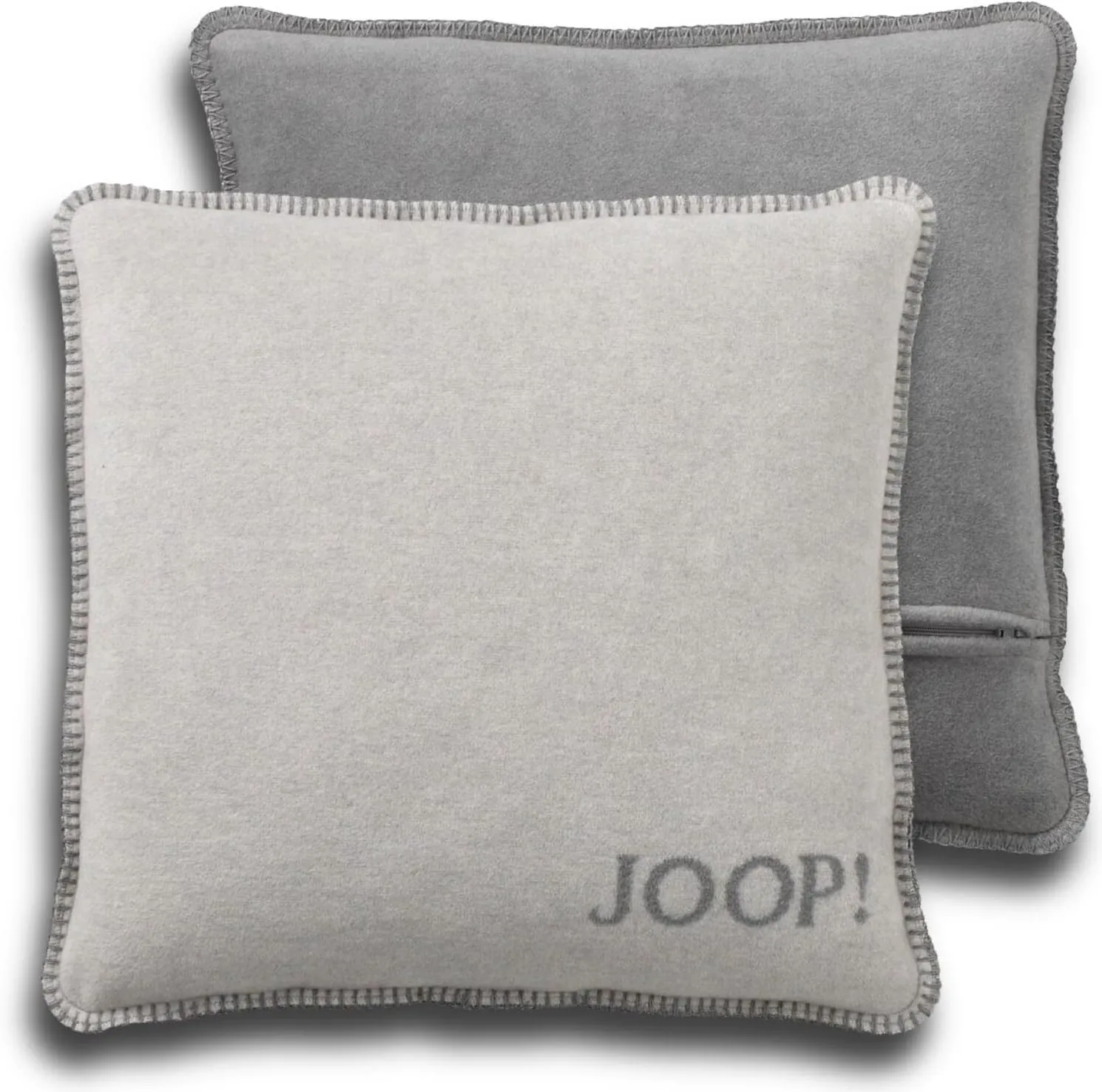 Joop! 651280 Cushion Cover Plain Double-Sided Graphite Smoke Cotton/Polyacrylic Dimensions: 50 cm x 50 cm