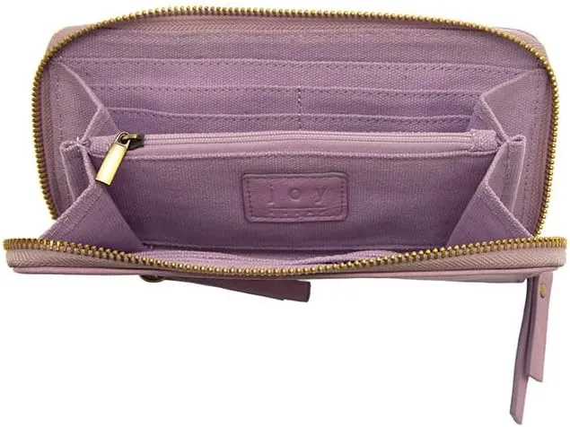 Joy Susan Chloe Zip Around Wallet Wristlet - Soft Purple