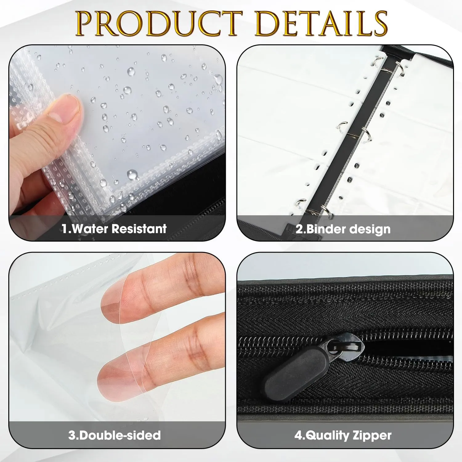 JoyHood Card Binder for Trading Card, Card Collection Binder with 12 Pocket - Hold Up to 960 Cards, Card Album Holder compatible with TCG/PM/MTG/OPCG/YGO Card (Sapphire Blue, 12 Pockets)