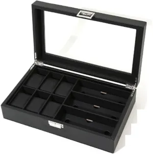 JSEIAJB Fiber Watch Box Men's And Women's Jewelry Collection Gift Box Watch Storage Box