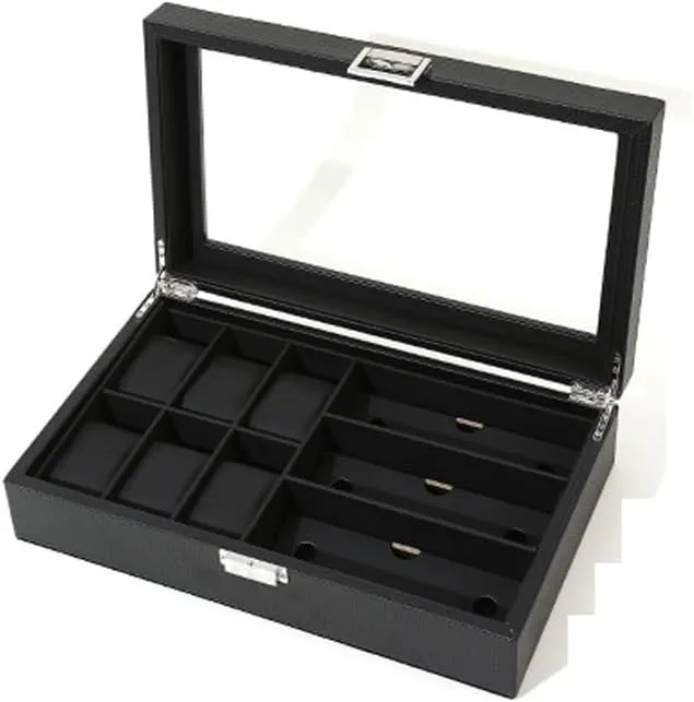 JSEIAJB Fiber Watch Box Men's And Women's Jewelry Collection Gift Box Watch Storage Box